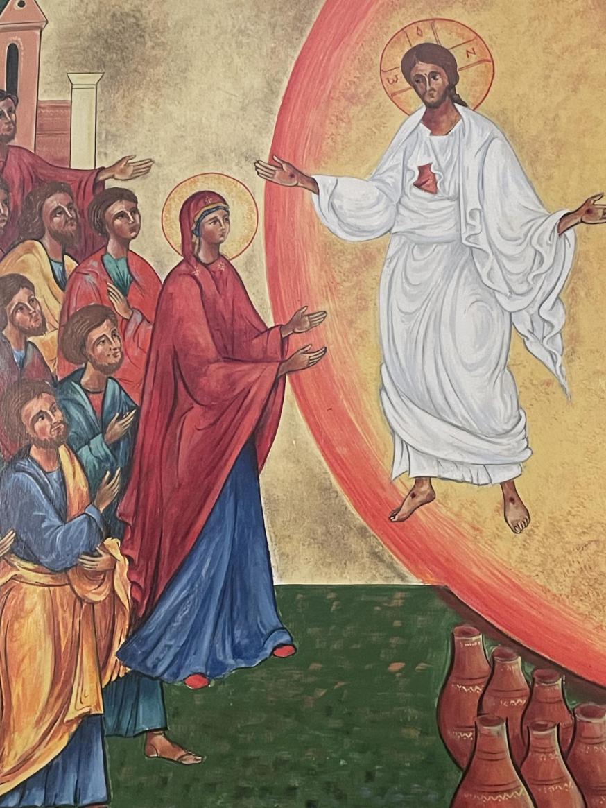 Paasicoon. Jezus tot zijn leerlingen: "Vrees niet!" © jh