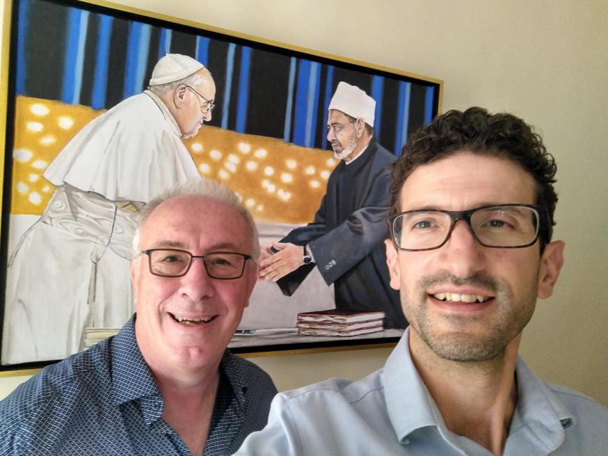 Deken Patrick en burgemeester Mo maken zich klaar voor het pausbezoek © Pastorale zone Leuven aan de Dijle