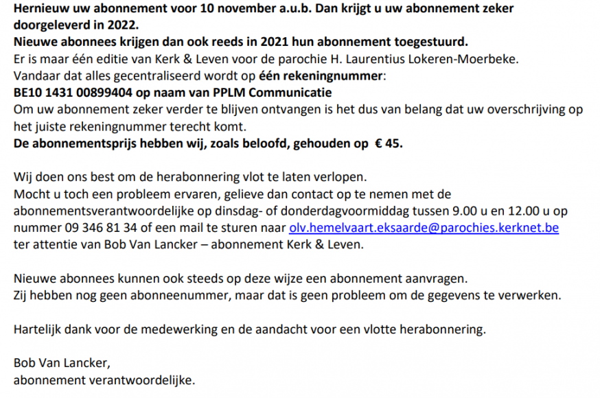 Herabonneringsbrief 