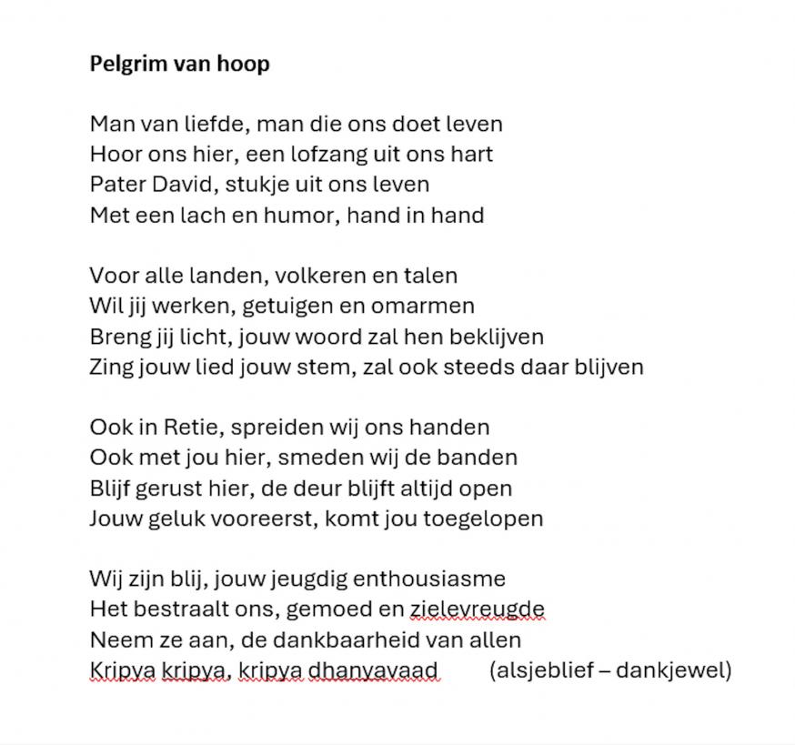 Verjaardag pater David 