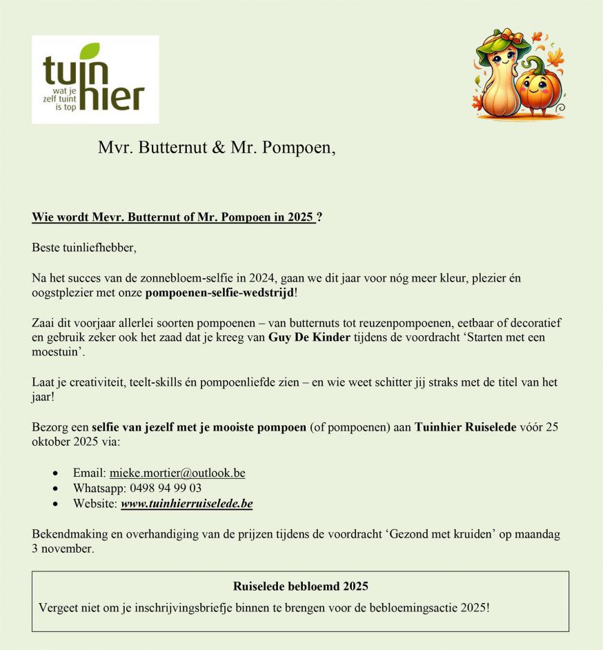 Pompoenwedstrijd 