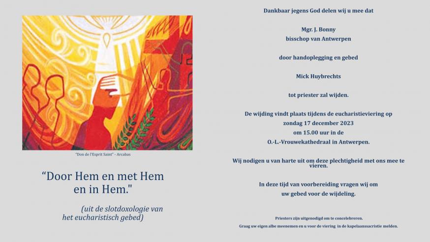 Priesterwijding Mick Huybrechts © Mick Huybrechts