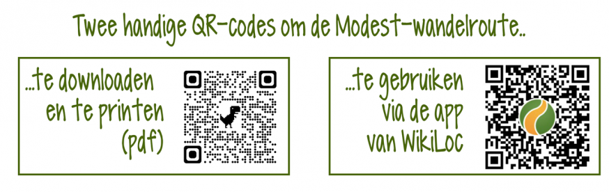 Modest-wandeling QR-codes 