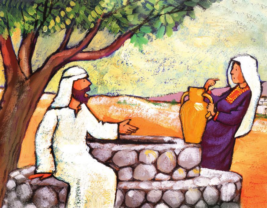 Jezus en de Samaritaanse vrouw bij de bron © Roel Ottow