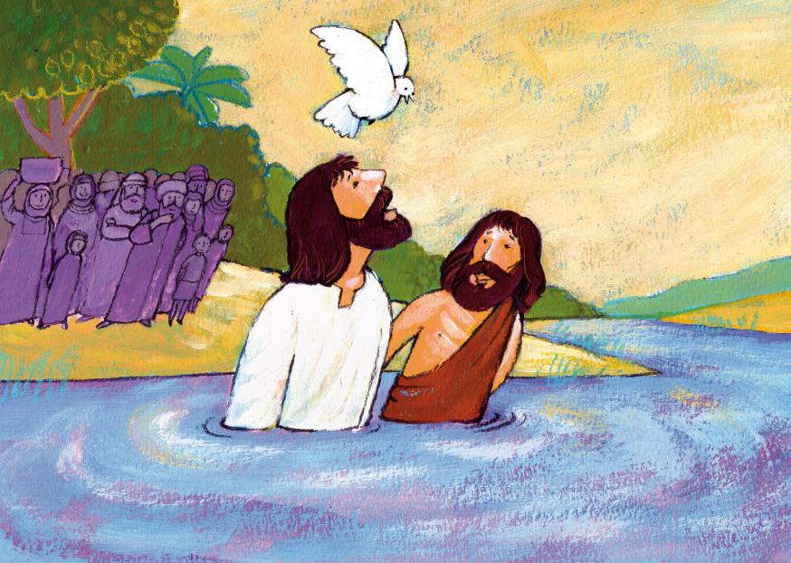 Jezus wordt gedoopt © Roel Ottow in Hosannah