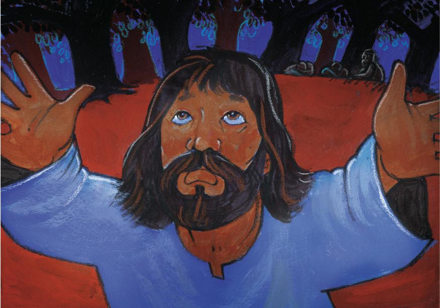 Jezus in gebed op de Olijfberg © Roel Ottow