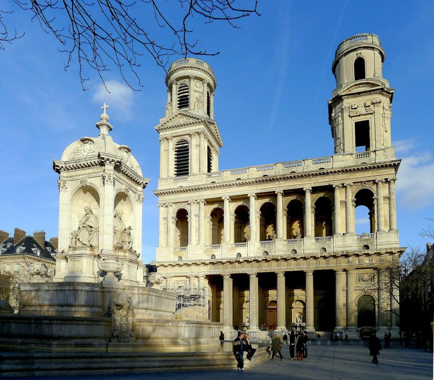 De kerk van Saint-Sulpice in Parijs © Wikipedia