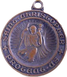 Medaille met Sint-Christoffel © rr