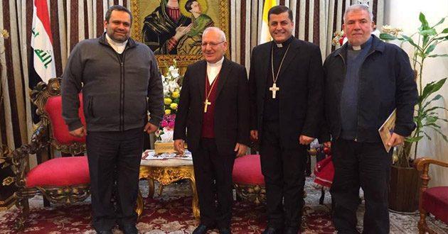 Patriarch Sako met de provinciaal voor het Midden-Oosten © SIR
