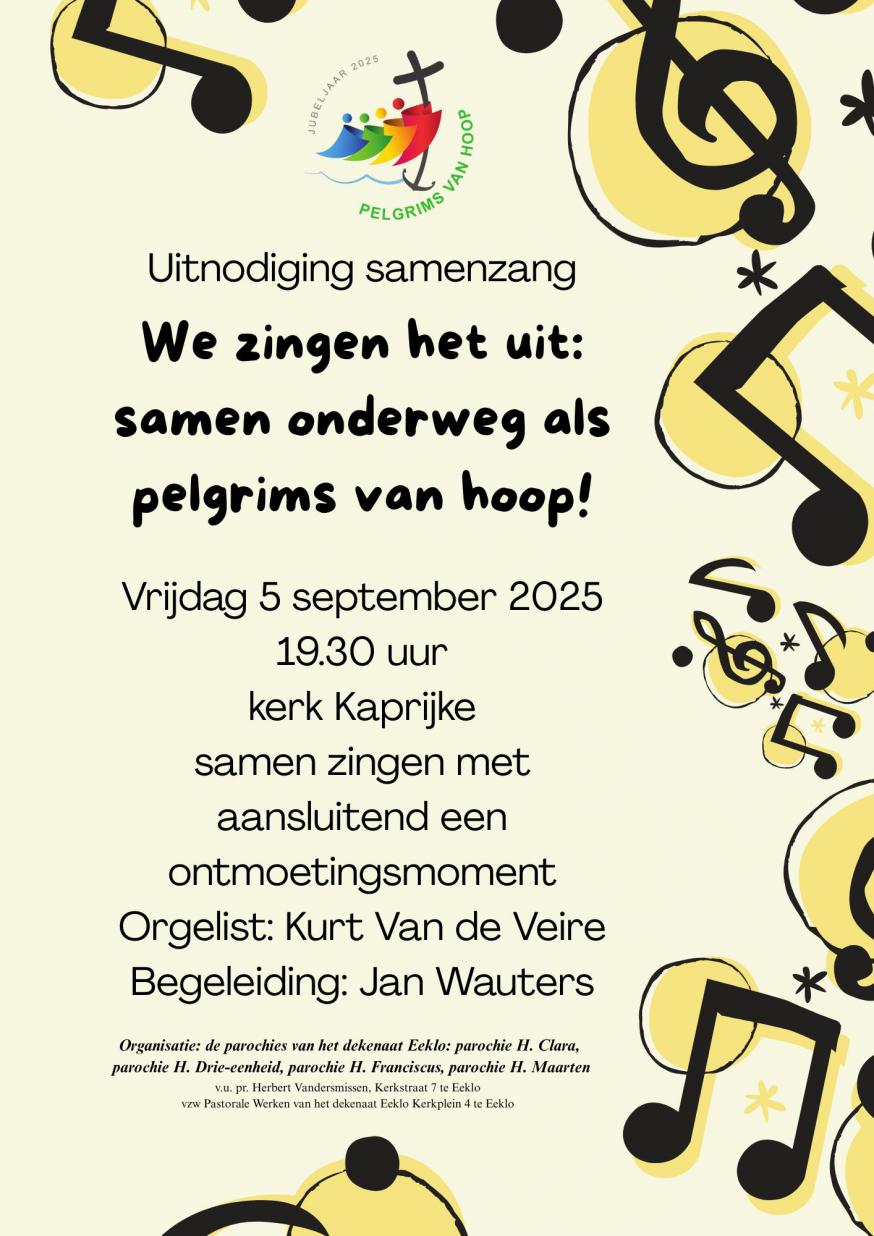 uitnodiging samenzang © dekenaat Eeklo
