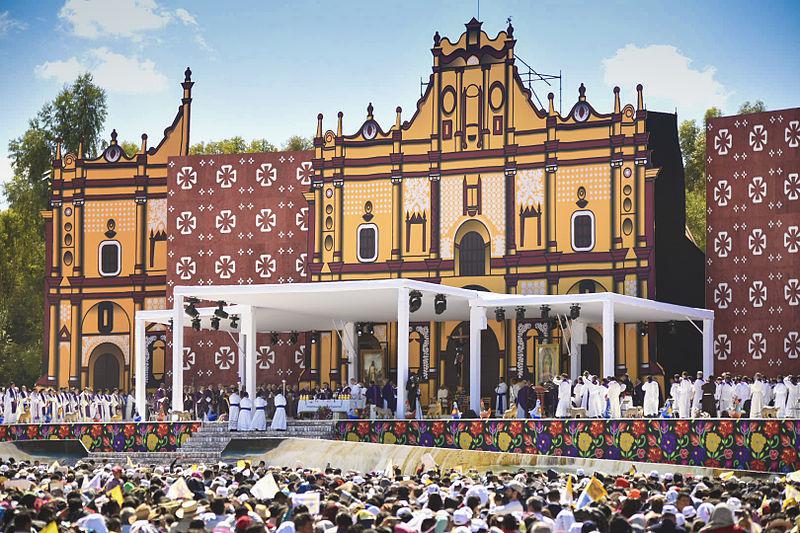 Paus Franciscus sprak al een spijtbetuiging uit in San Cristobal de las Casas © Wikipedia