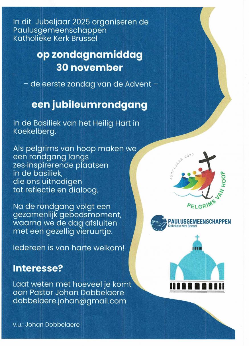 Jubileumrondgang in de Basiliek - flyer p.2 © Johan Dobbelaere