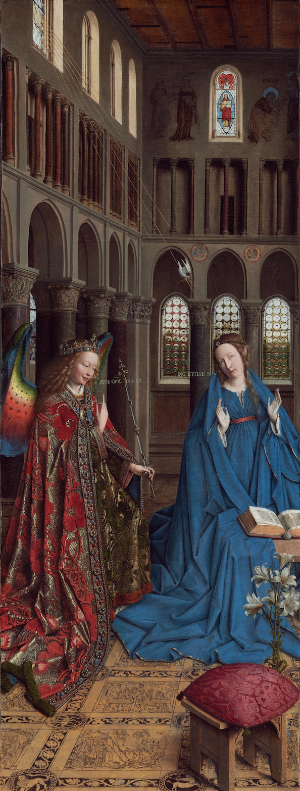 De Annunciatie door Van Eyck © Wikipedia