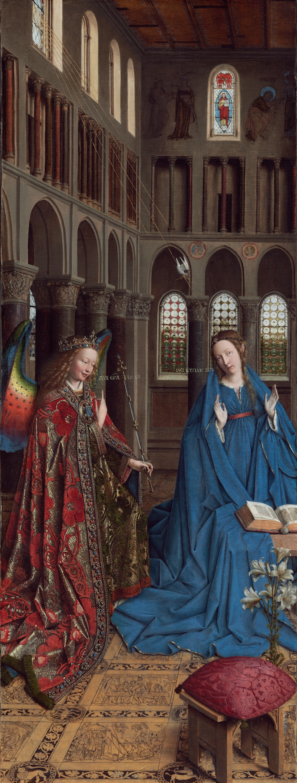De Annunciatie door Van Eyck © Wikipedia De Annunciatie door Van Eyck © Wikipedia