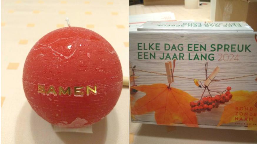 Kaars en kalender BZN © Annemie Debouvrie