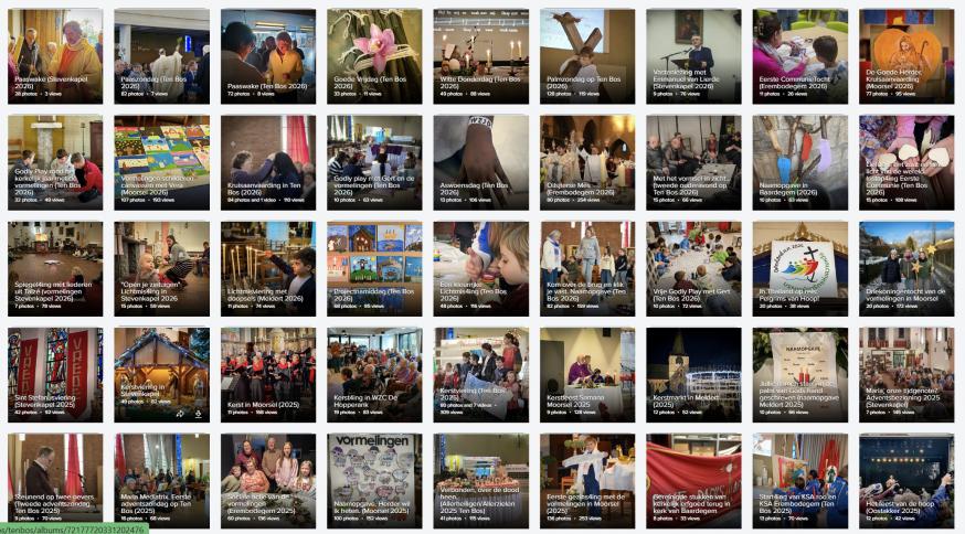 Fotoalbums van de HopParochie Sint Benedictus 