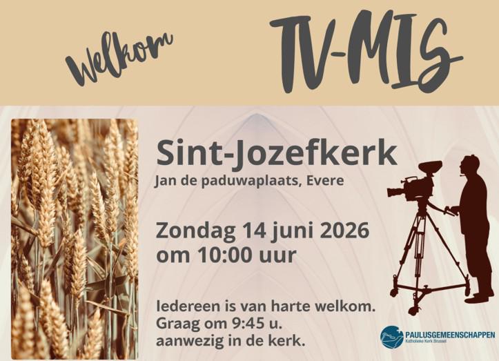 Uitnodiging TV mis Sint Jozef Evere © Paulusgemeenschappen Brussel