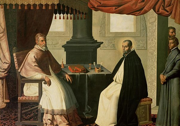 Het bezoek van de Heilige Bruno aan paus Urbanus II, Zurbarán. © Museo Bellas Artes Sevilla