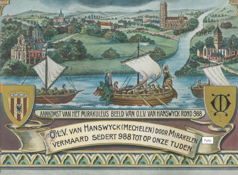 Aankomst miraculeus beeld Onze Lieve Vrouw van Hanswijk © Website Hanswijkprocessie