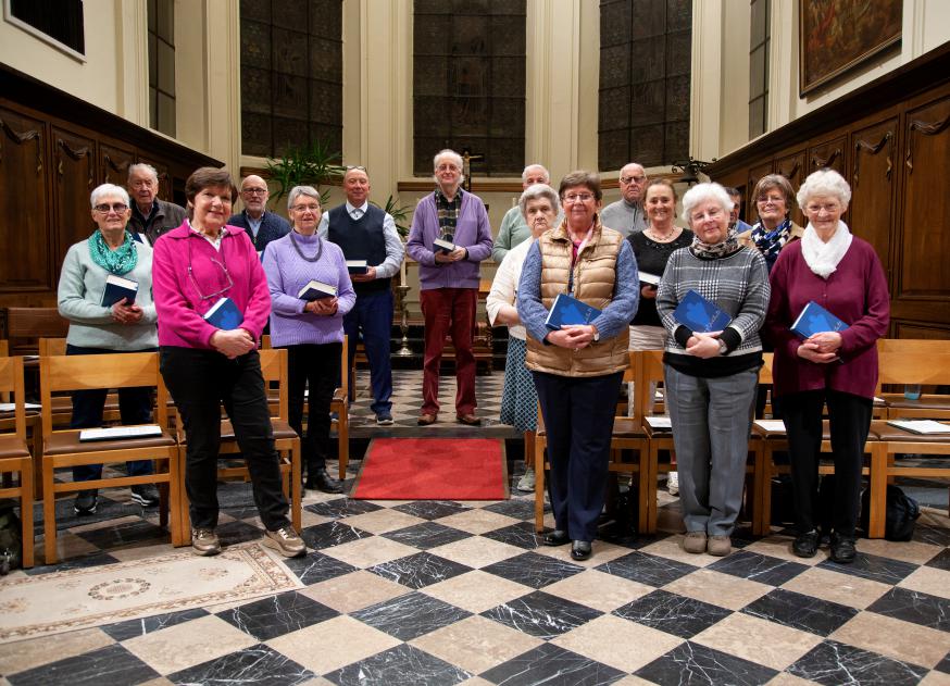 Het Genesiuskoor tijdens de wekelijkse repetitie op vrijdagavond. © Gerald Dichtl