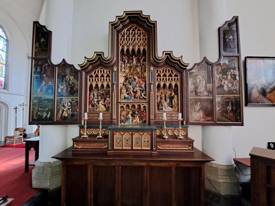 Het Sint-Margaritaretabel in de kerk in Tielen. © Patrick Van Looy