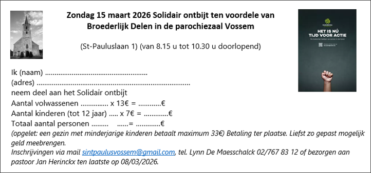 Solidair ontbijt Vossem 