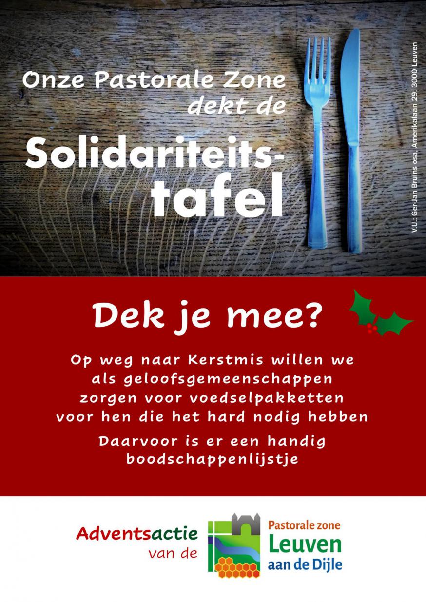 Solidariteitstafel © Pastorale zone Leuven aan de Dijle