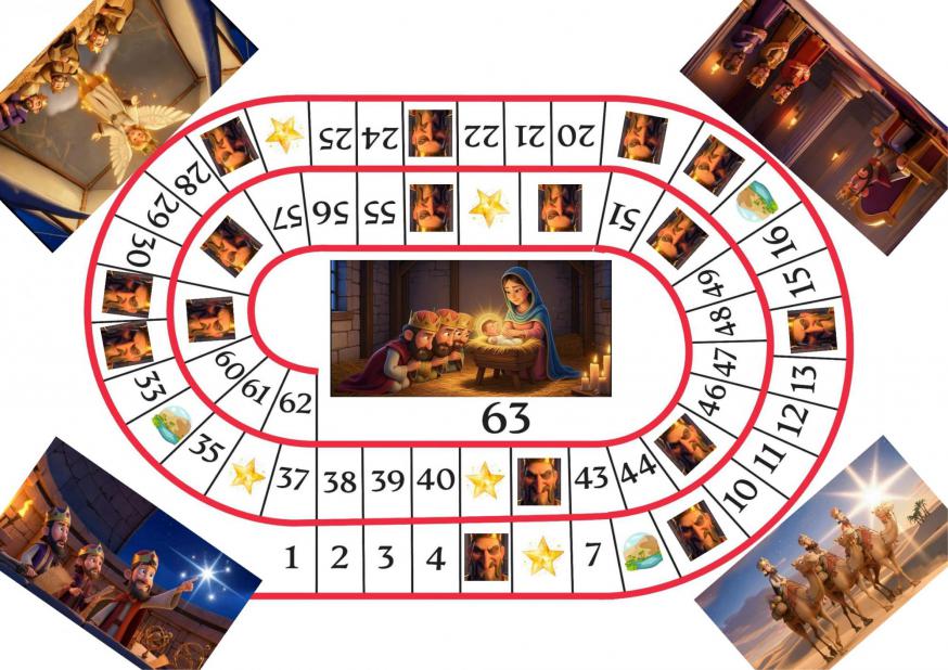 Driekoningen-ganzenbord © Plussers Kuurne