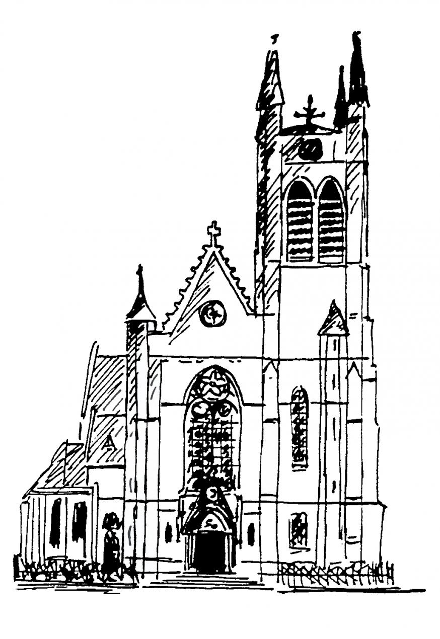 kerk van Sint-Hubertus aan de Victor Jacobslei in oud-Berchem © Greet Zwysen
