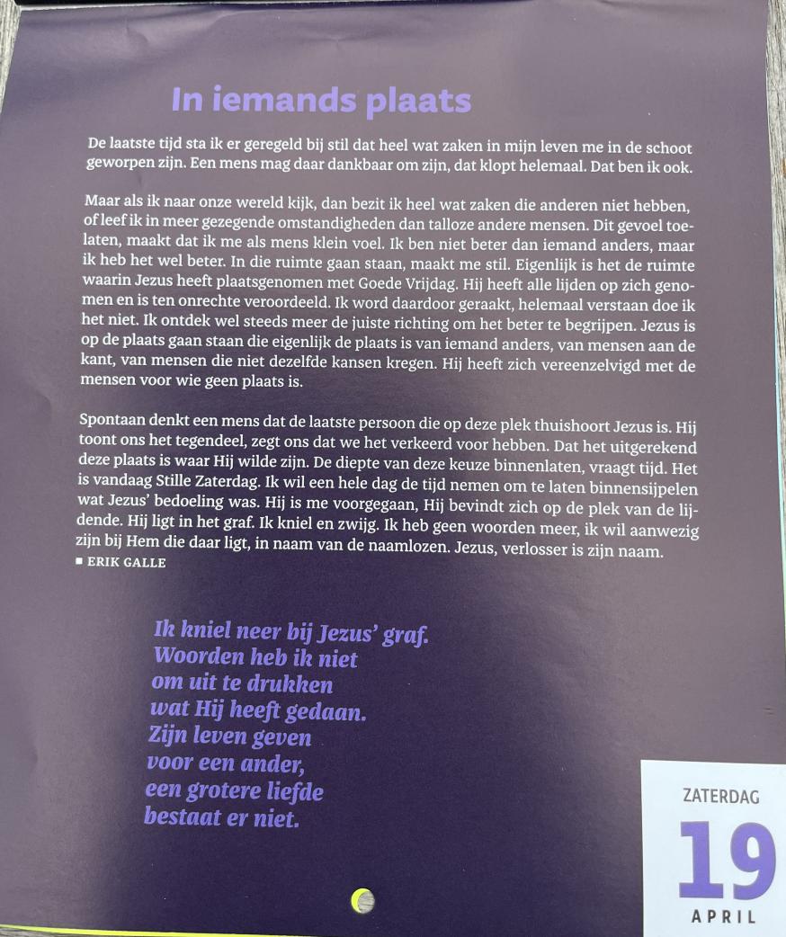 Stille zaterdag © Broederlijk Delen