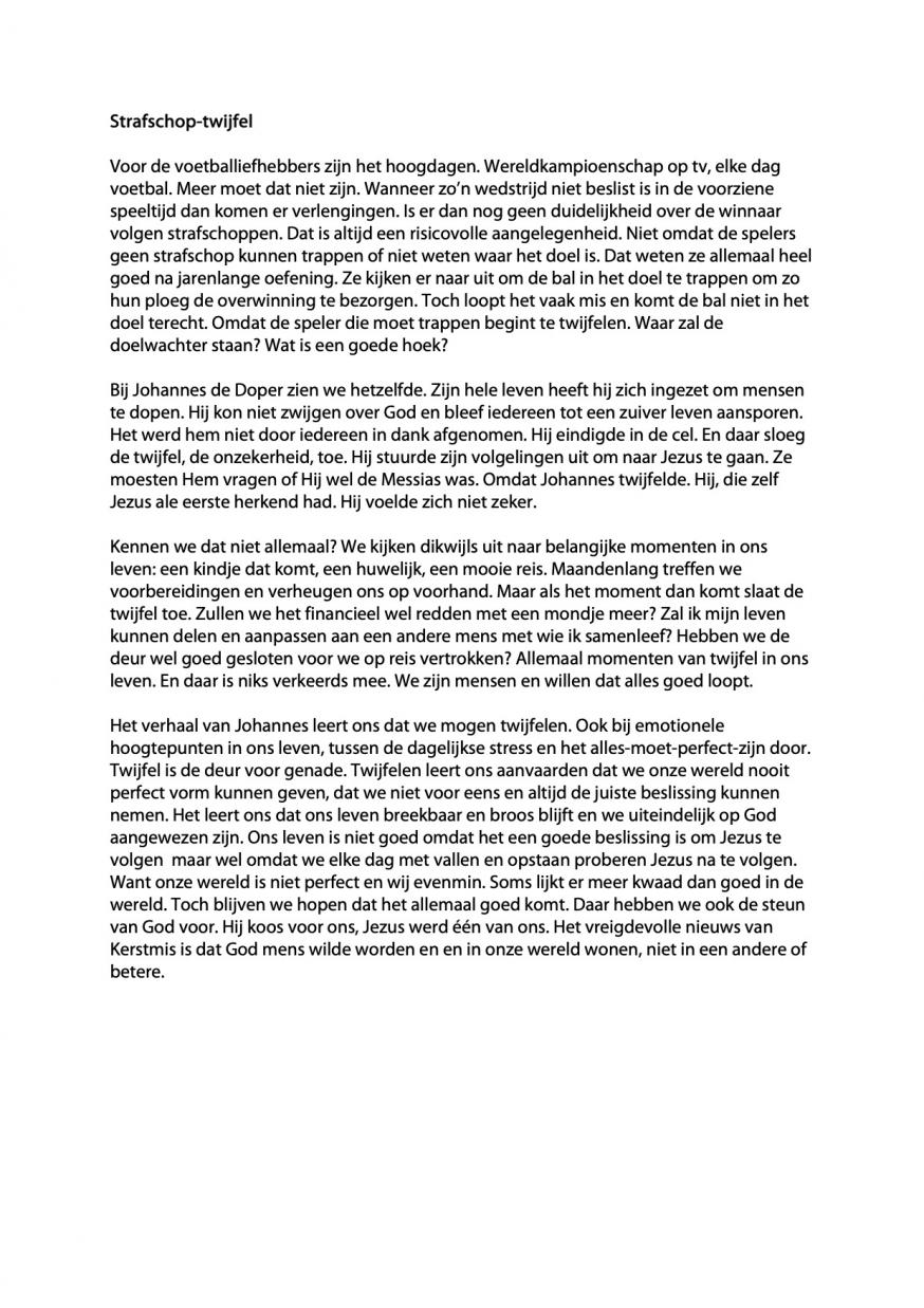 Gedachte op zondag © PEM
