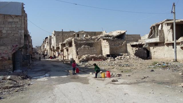 Verlaten wijken in Aleppo © mgr. Johan Bonny