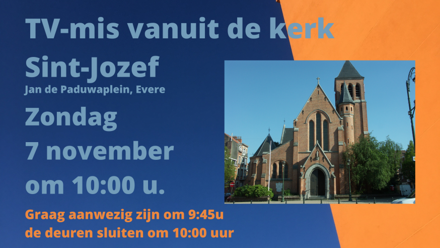 TV-mis vanuit de kerk Sint-Jozef © Mariette Dhondt