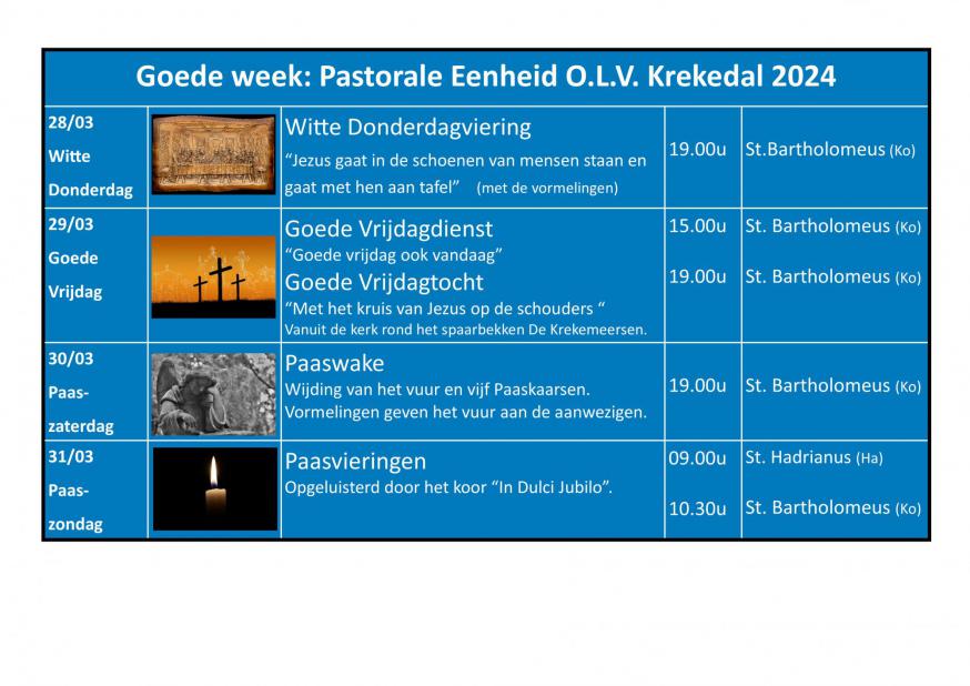 De Goede Week 2024 in Krekedal Kortemark 