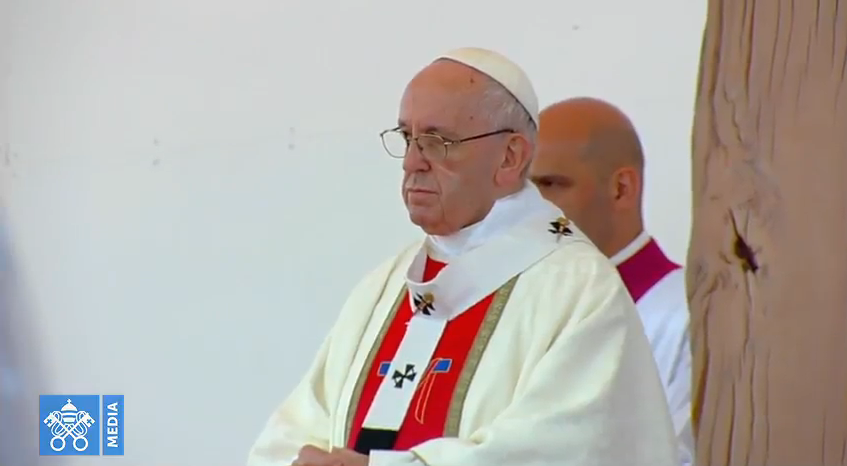 Paus Franciscus tijdens de eucharistie in Temuco © SIR/Vatican Media