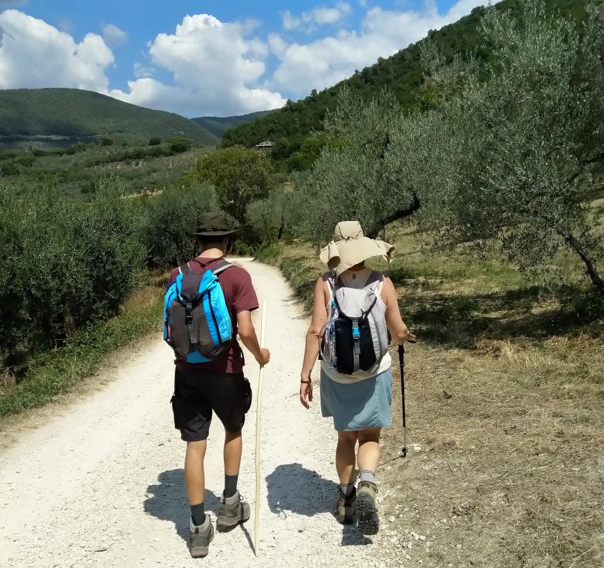 Veerle en Dries op weg naar Assisi © Veerle Foulon (TAU)