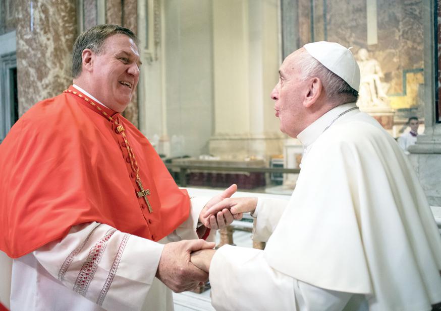 Joseph W. Tobin met paus Franciscus © Vatican Media