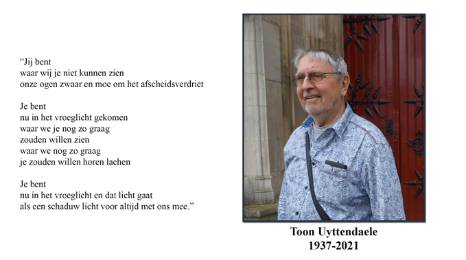 Toon Uyttendaele © Bisdom Gent