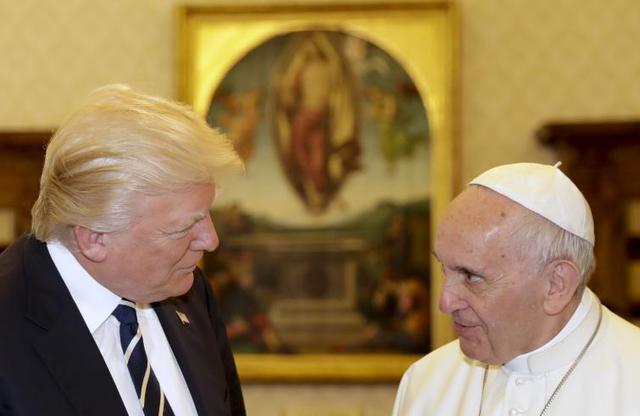 President Trump ontmoette tijdens zijn eerste buitenlandse reis ook paus Franciscus © SIR