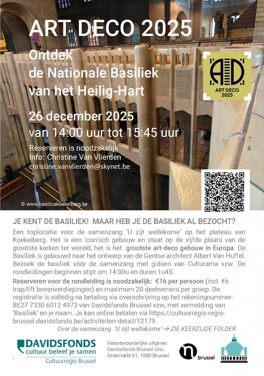 Geleid bezoek aan de basiliek van het Heilig Hart op tweede kerstdag © Davidsfonds Leuven