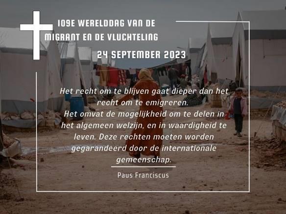Uitnodiging voor de Werelddag voor de Migrant en de Vluchteling © Bisdom Antwerpen