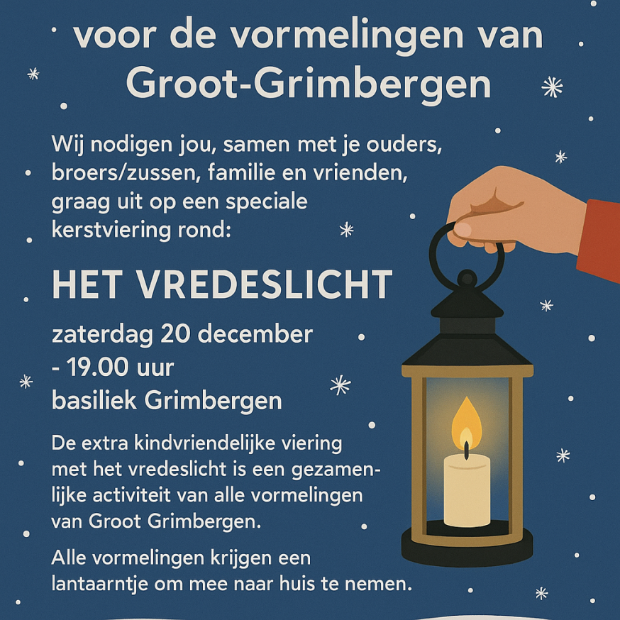 Uitnodiging kerstviering vormelingen Groot-Grimbergen (2025) 