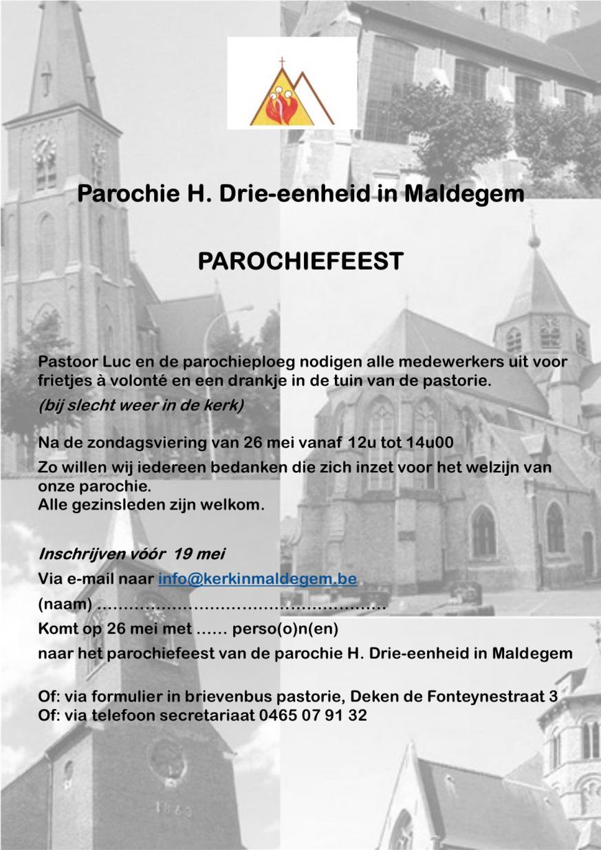 Uitnodiging parochiefeest © Mieke Aerts