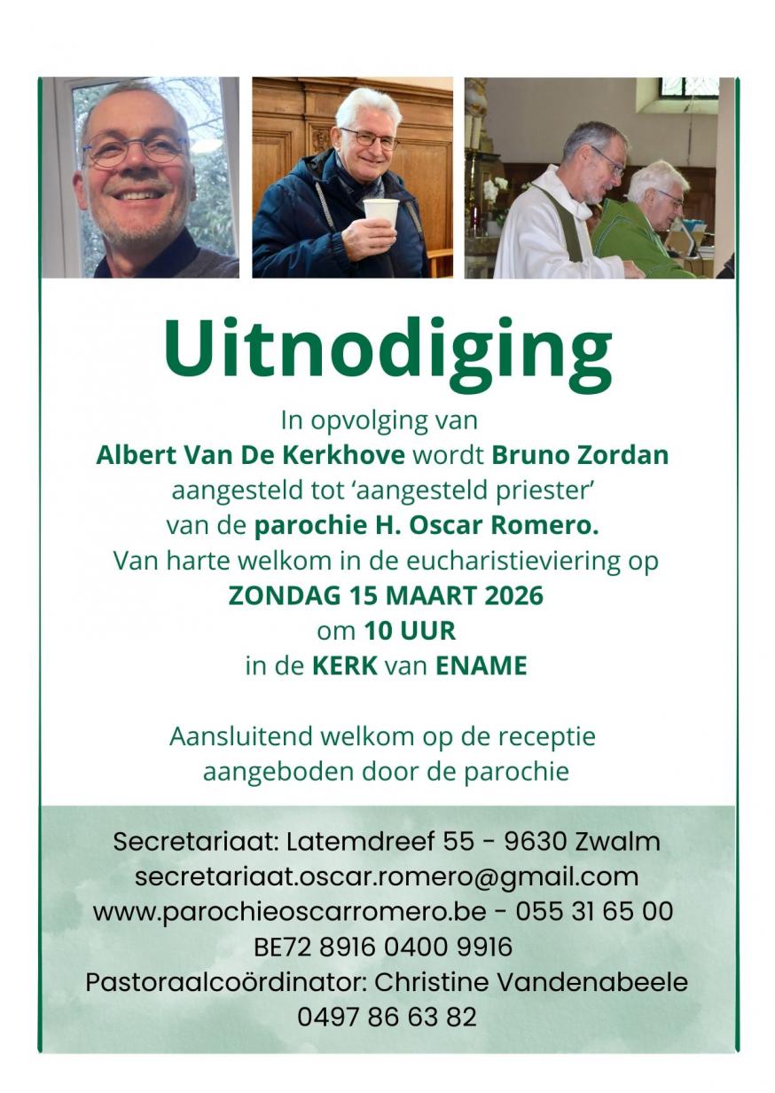 Aanstelling priester Bruno Zordan 