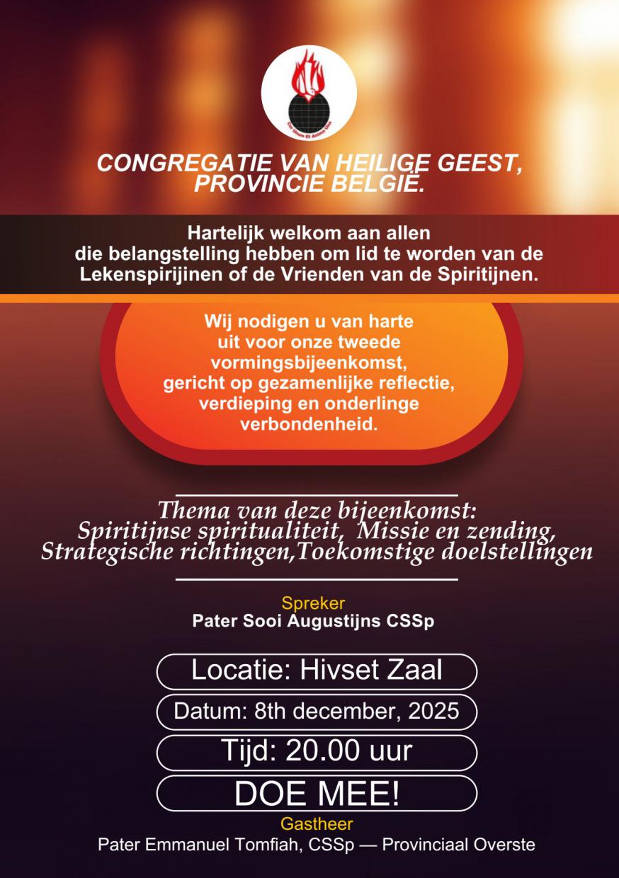 Spiritijnse spiritualiteit © Congegratie van de heilige Geest