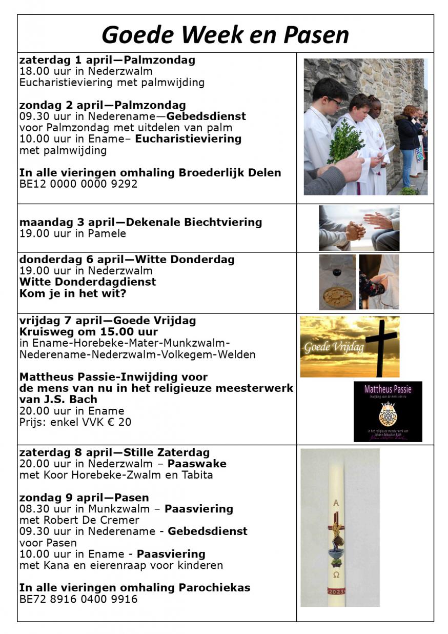 Goede Week en Pasen 