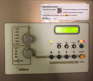 Verwarmingcontrole paneel 
