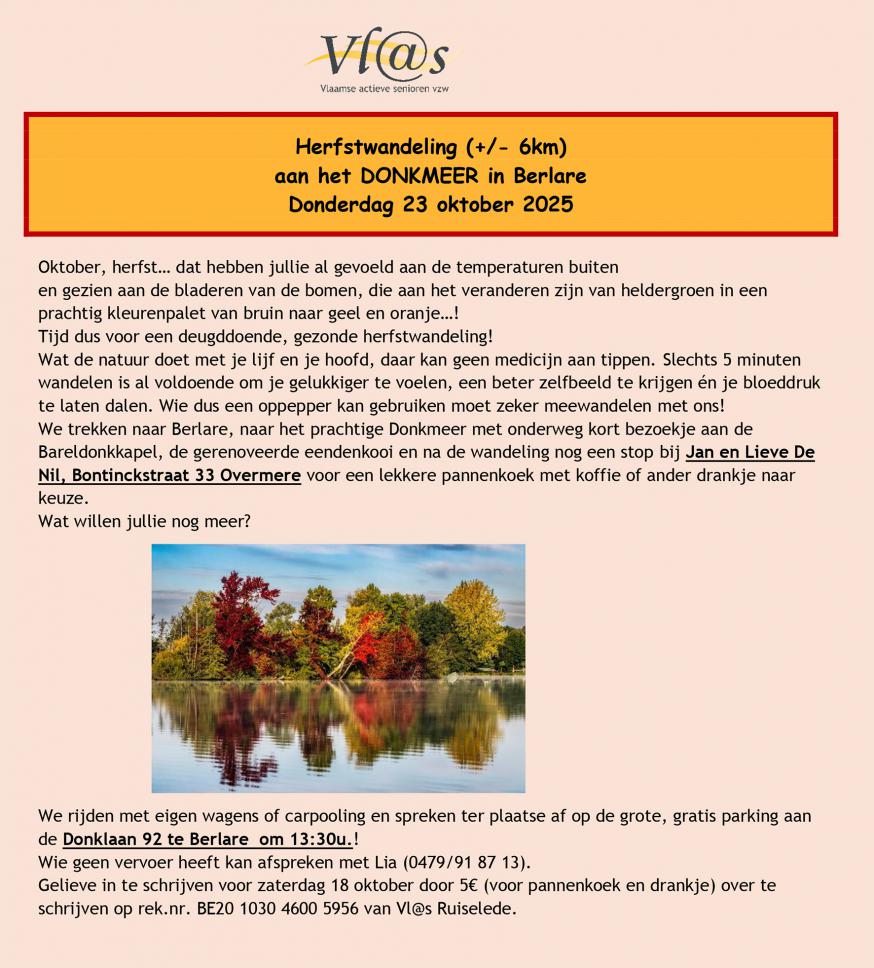 Vlas hefstwandeling 