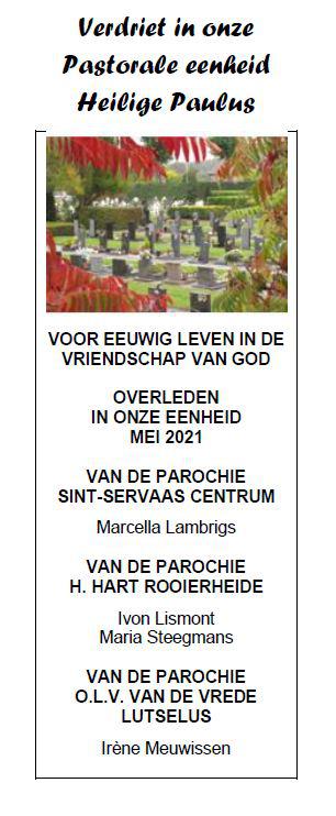 Vreugde en verdriet mei 2021 