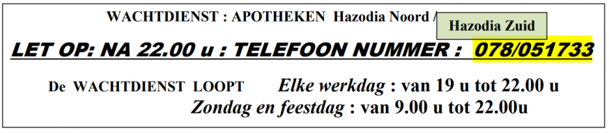 Wachtdienst apothekers 